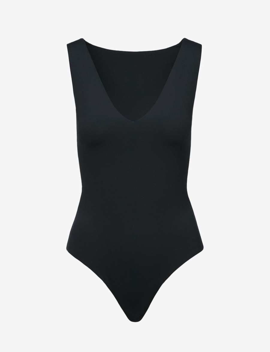 Womens COMMANDO Bodysuitsbodysuits | Neoprene Deep V Bodysuit Black