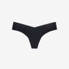 Womens COMMANDO Bottoms | Classic Print Thong Black Sparkle