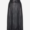 Womens COMMANDO Skirts & Dressesskirts & Dresses | Faux Leather Pleated Midi Skirt Black