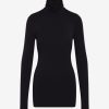 Womens COMMANDO Topstops | Butter Long Sleeve Turtleneck Black