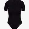 Womens COMMANDO Bodysuitsbodysuits | Butter Short Sleeve Crewneck Bodysuit Black