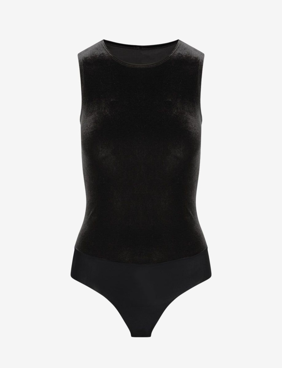 Womens COMMANDO Bodysuitsbodysuits | Velvet Signature Bodysuit Black