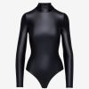 Womens COMMANDO Bodysuitsbodysuits | Matte Metallic Turtleneck Bodysuit Oxide