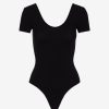 Womens COMMANDO Bodysuitsbodysuits | Ballet Cap Sleeve Bodysuit Black