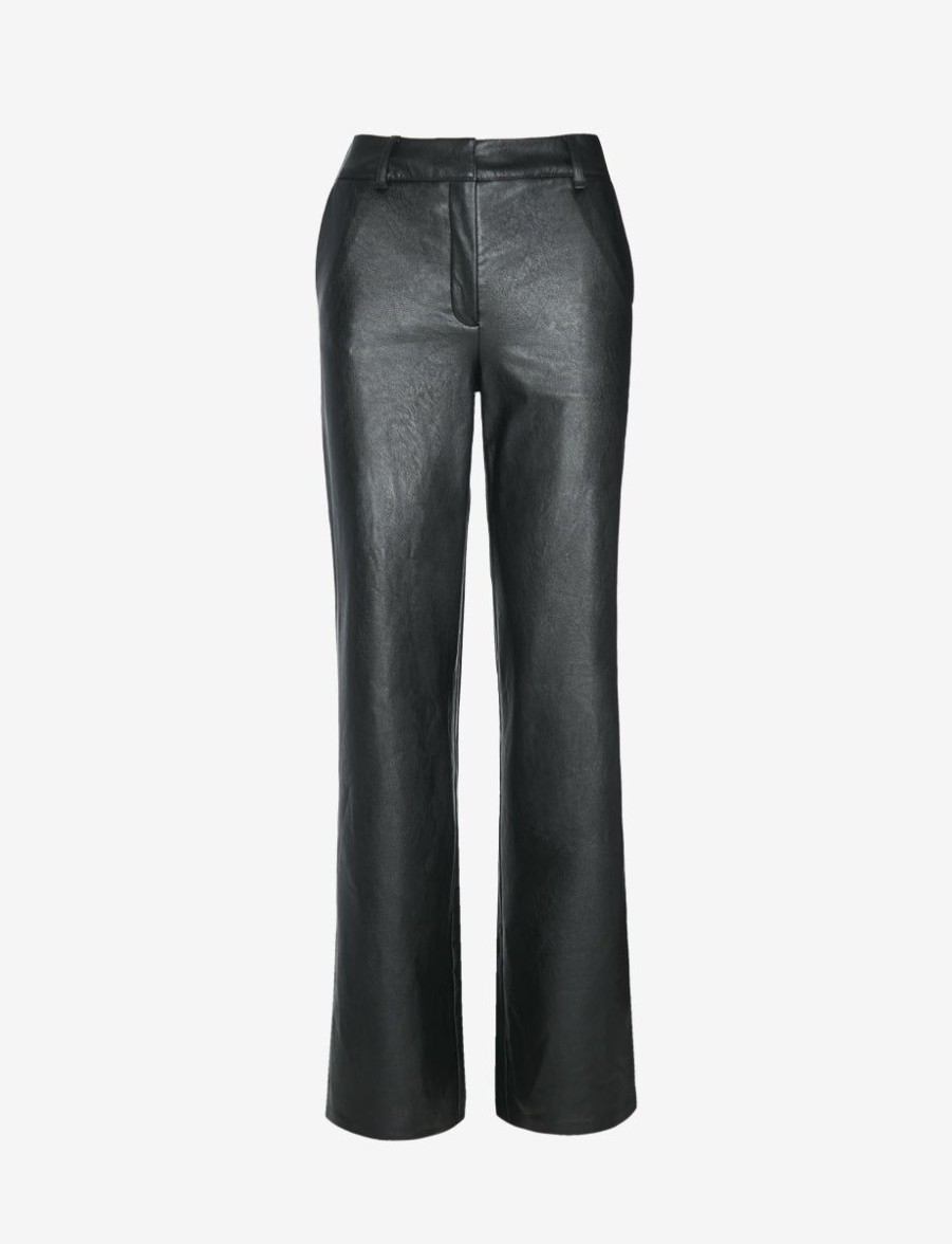 Womens COMMANDO Pants & Shortspants & Shorts | Faux Leather Wide Leg Trouser Black