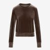 Womens COMMANDO Topstops | Velvet Crewneck Sweatshirt Greige