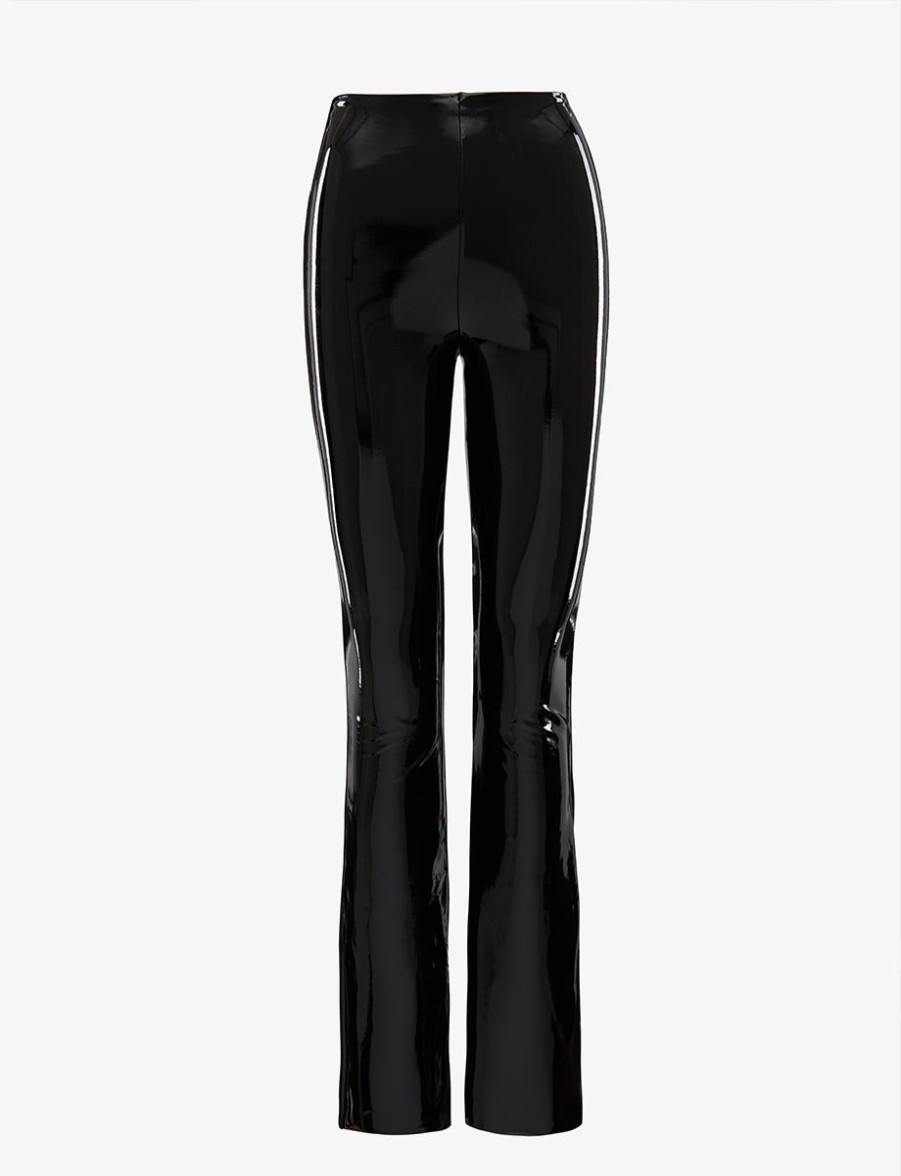 Womens COMMANDO Pants & Shortspants & Shorts | Faux Patent Leather Flare Legging Black