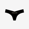 Womens COMMANDO Bottoms | Thong With Applique Bridesmaid Black