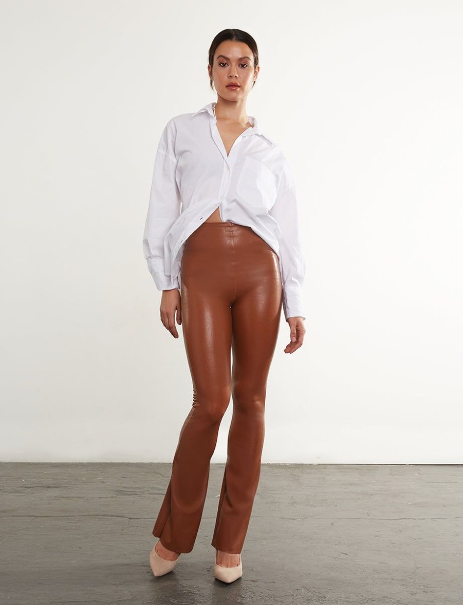 Womens COMMANDO Pants & Shortspants & Shorts | Faux Leather Flared Legging