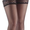 Womens COMMANDO Hosiery | Sexy Up All Night Sheer Thigh-High Black