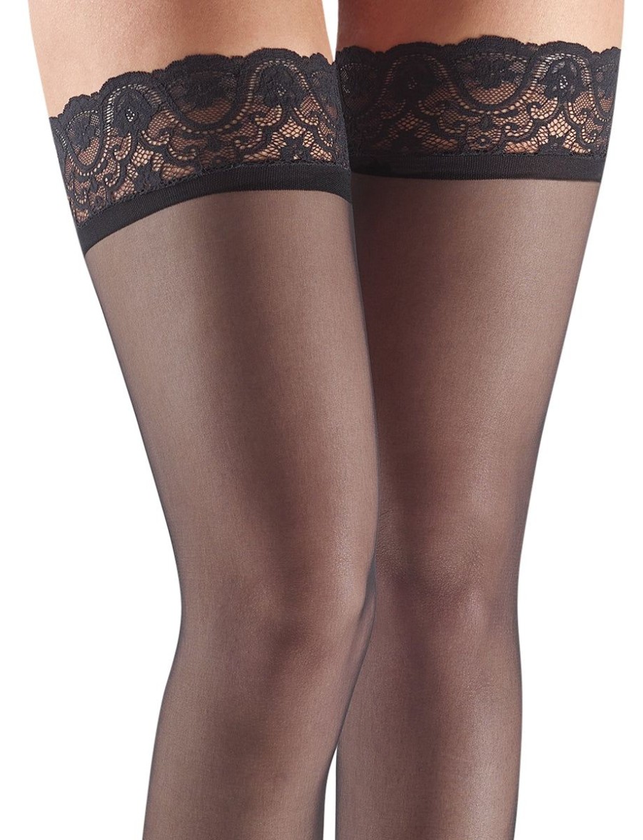 Womens COMMANDO Hosiery | Sexy Up All Night Sheer Thigh-High Black