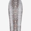 Womens COMMANDO Skirts & Dressesskirts & Dresses | Sequin Animal Midi Skirt Copper Snake