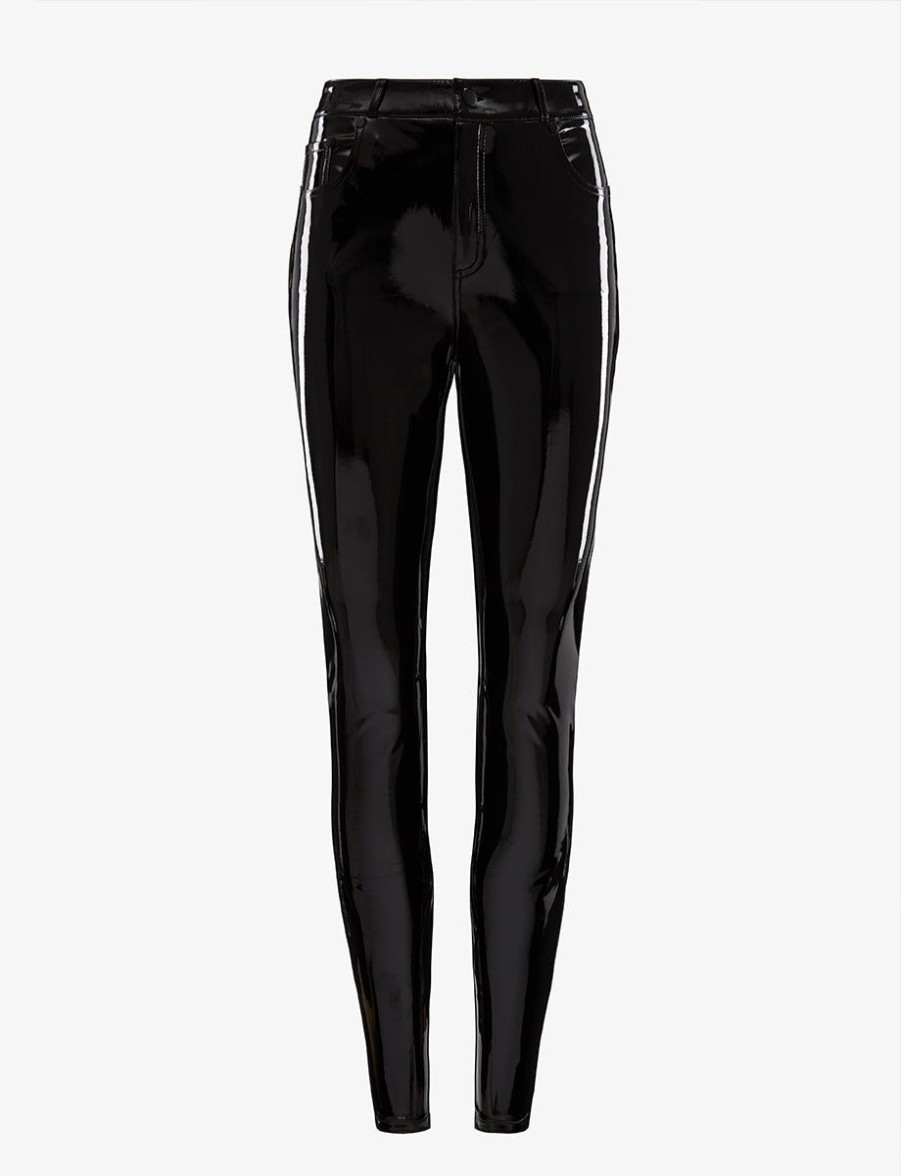 Womens COMMANDO Pants & Shortspants & Shorts | Faux Patent Leather Five Pocket Pant Black