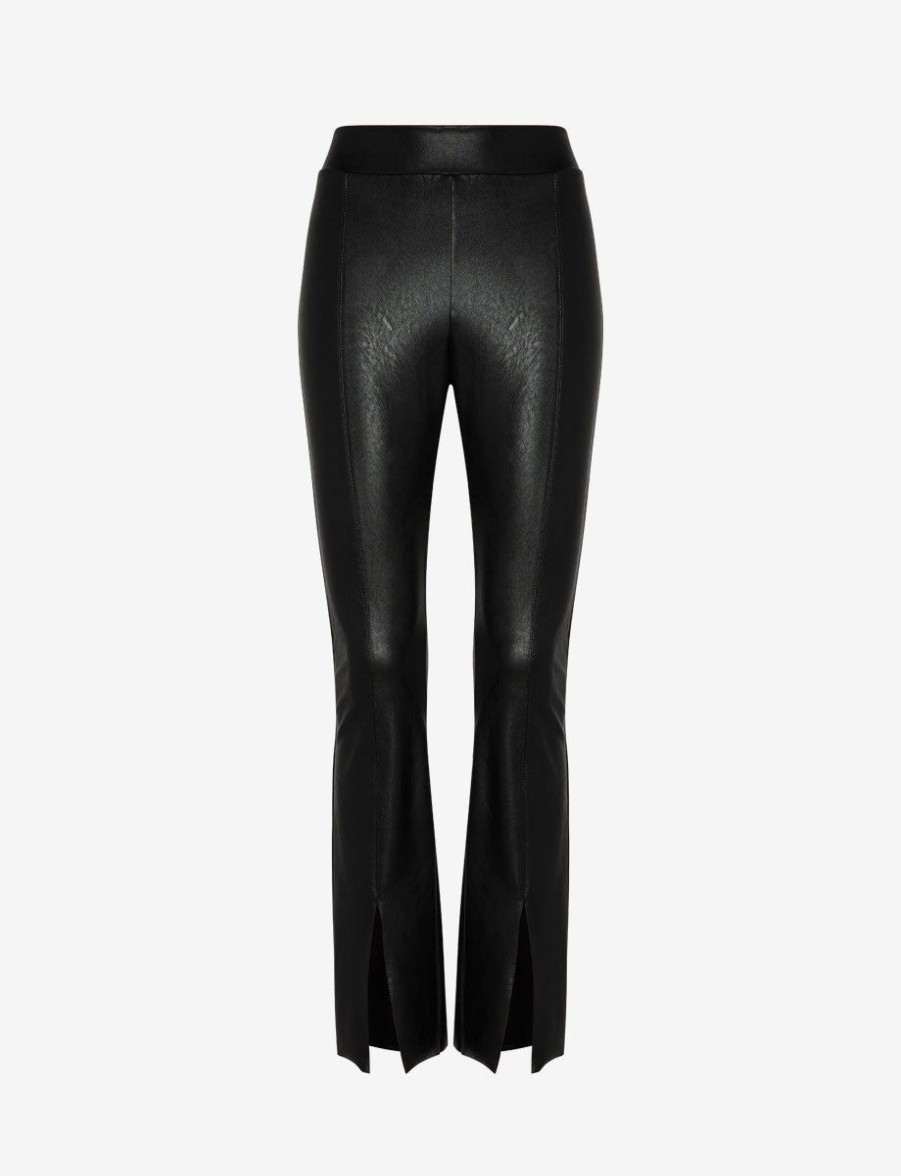 Womens COMMANDO Pants & Shortspants & Shorts | Faux Leather Split Front Pant Black