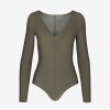 Womens COMMANDO Bodysuitsbodysuits | Butter Longsleeve V-Neck Bodysuit