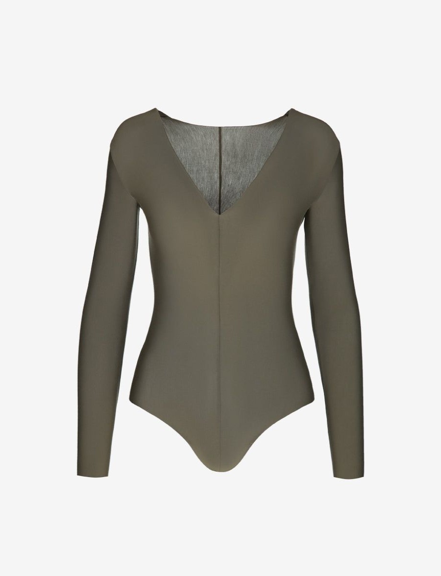 Womens COMMANDO Bodysuitsbodysuits | Butter Longsleeve V-Neck Bodysuit