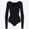 Womens COMMANDO Bodysuitsbodysuits | Ballet Center Seam Bodysuit Black