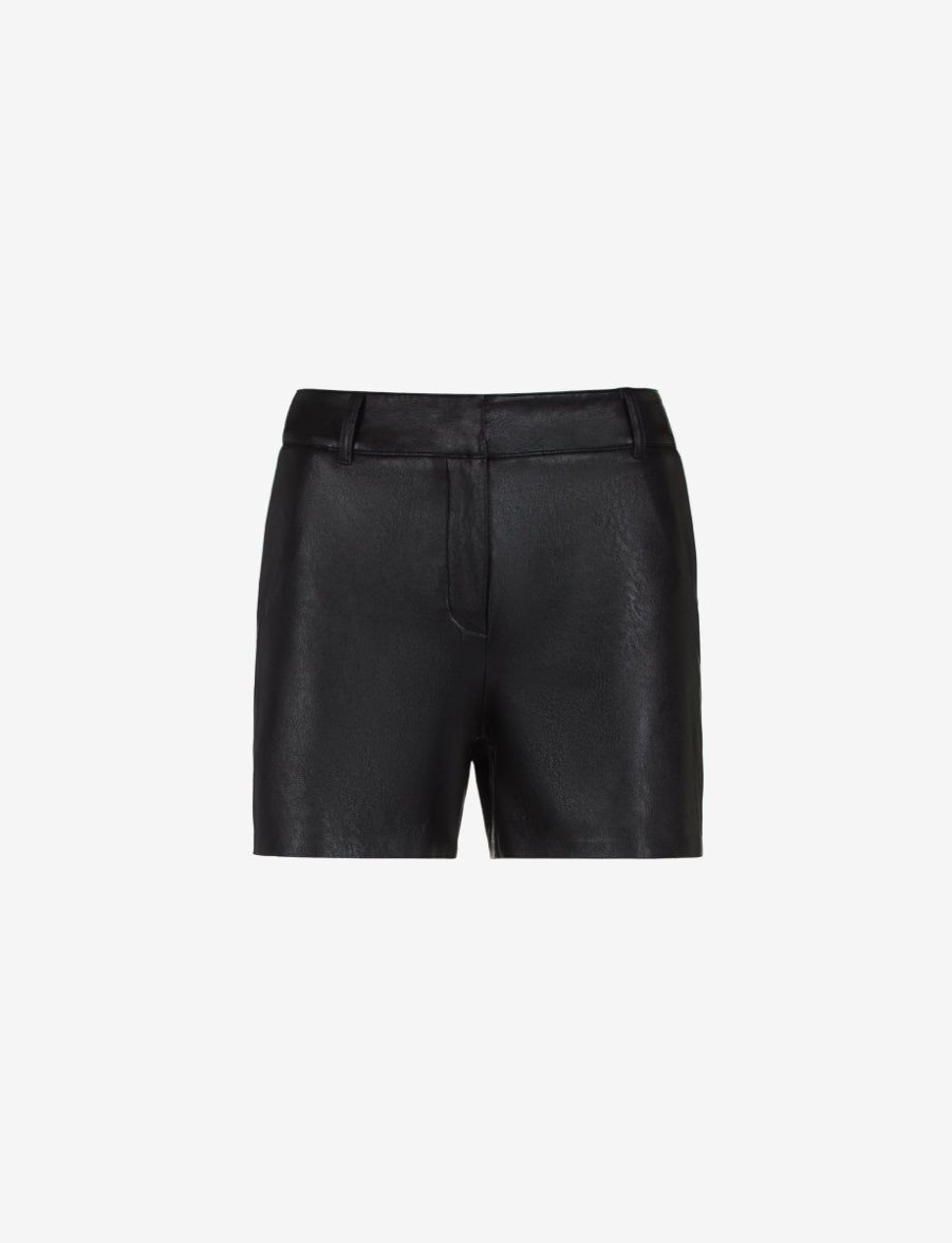 Womens COMMANDO Pants & Shortspants & Shorts | Faux Leather Tailored Short Black