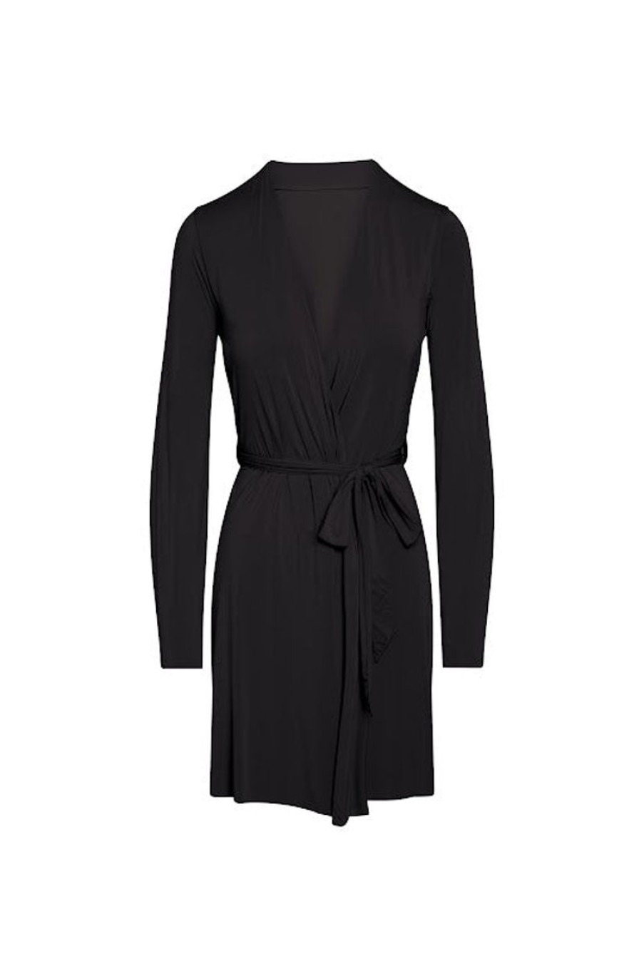 Womens COMMANDO Topstops | Butter Lounge Robe Black