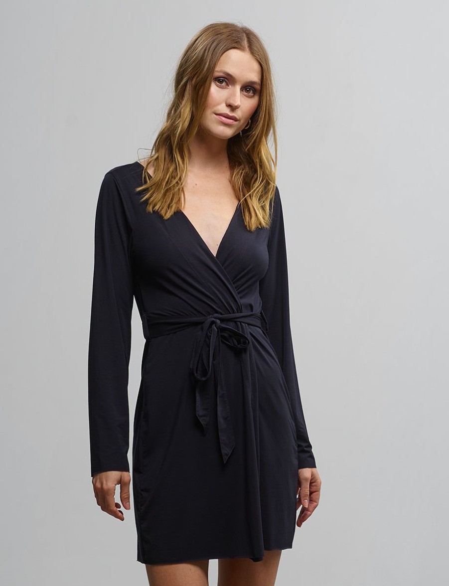 Womens COMMANDO Topstops | Butter Lounge Robe Black