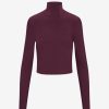 Womens COMMANDO Topstops | Butter Long Sleeve Cropped Turtleneck Pinot