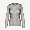 Womens COMMANDO Topstops | Starlight Mesh Long Sleeve Top Black