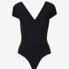 Womens COMMANDO Bodysuitsbodysuits | Butter Cap Sleeve Wrap Bodysuit